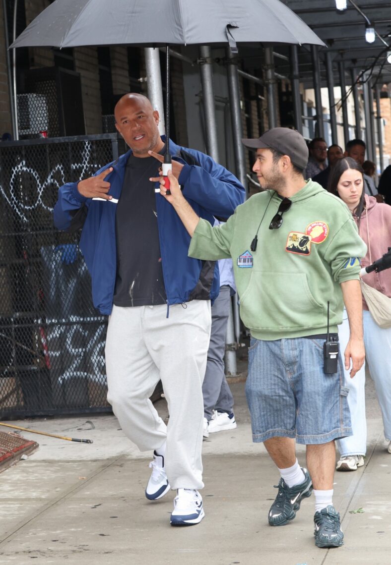 Rick Brunson on set of Law & Order: SVU