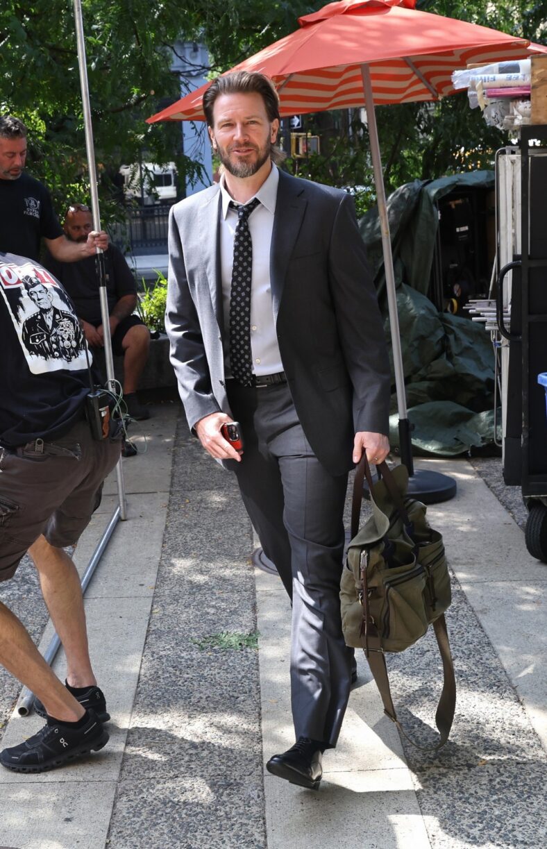 Bill Heck on set of Law & Order: SVU