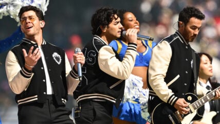 Jonas Brothers perform during NFL halftime show in Melbourne