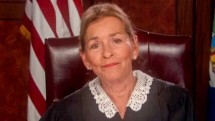 Judge Judy at the bench