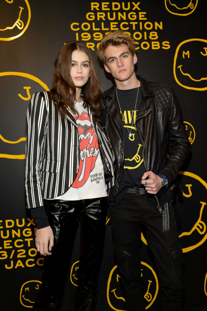 Kaia and Presley Gerber at a past event, stock image