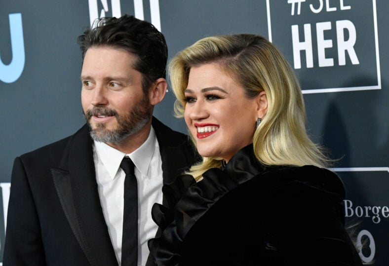 Kelly Clarkson and Brandon Blackstock stock image