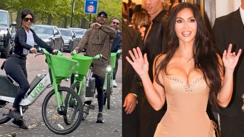 Kim Kardashian and Lewis Hamilton in London