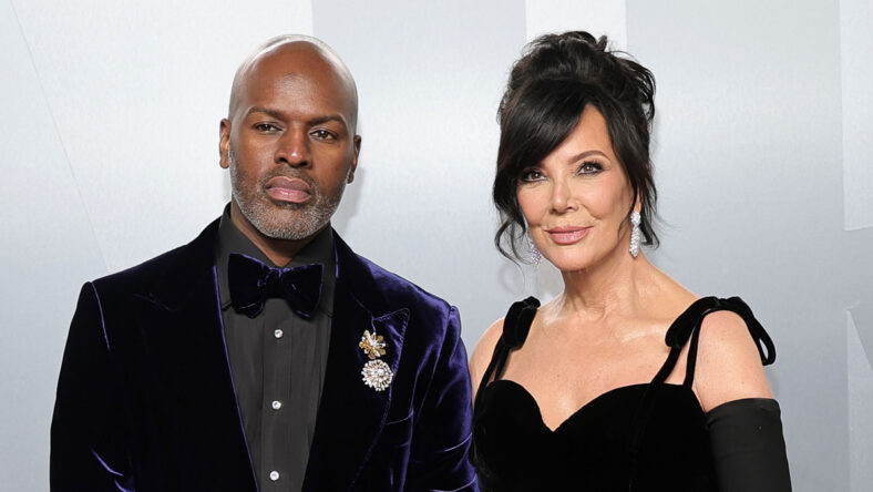 Kris Jenner and Corey Gamble at the 2026 Vanity Fair Oscars party