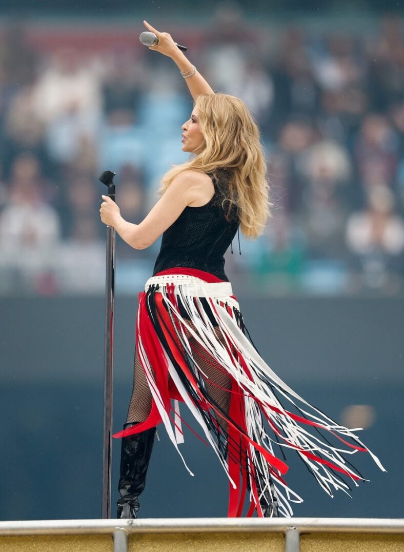Kylie Minogue performs at the 2026 AFL Grand Final.