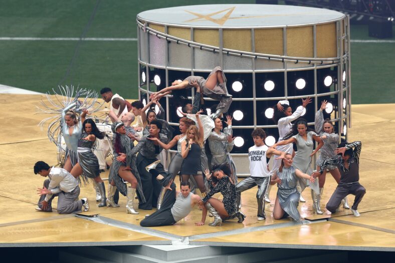 Kylie Minogue performs at the 2026 AFL Grand Final.