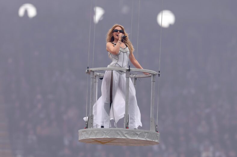 Kylie Minogue performs at the 2026 AFL Grand Final.