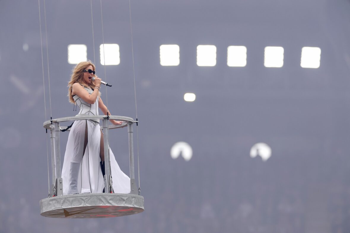 Kylie Minogue performs at the 2026 AFL Grand Final.