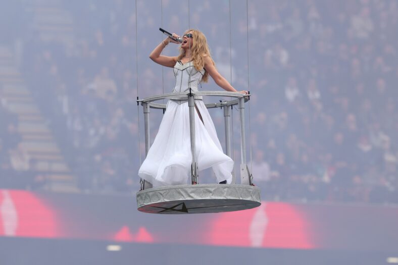 Kylie Minogue performs at the 2026 AFL Grand Final.