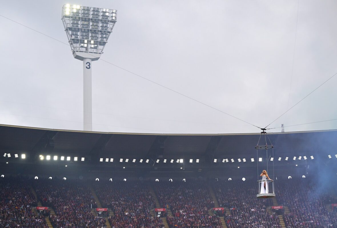 Kylie Minogue performs at the 2026 AFL Grand Final.