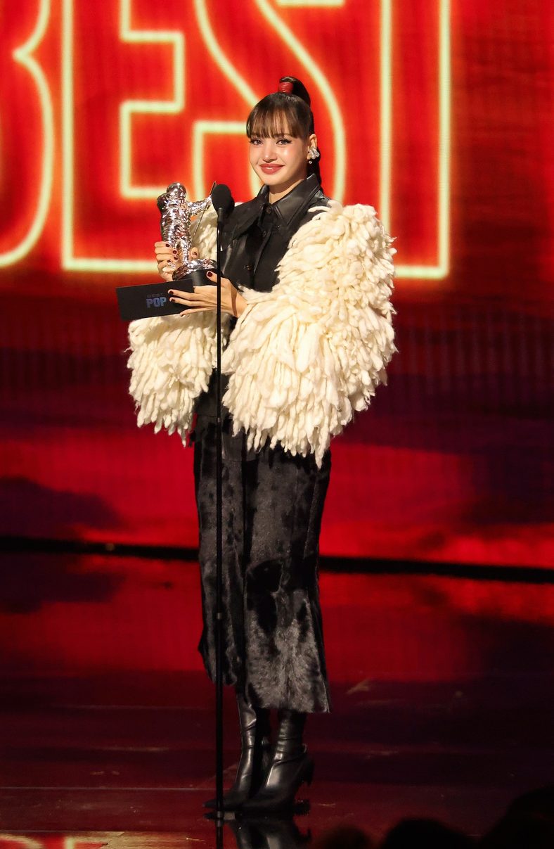 Lisa speaks onstage at MTV VMAs 2026