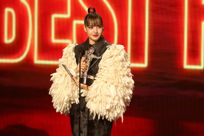 Lisa speaks onstage at MTV VMAs 2026