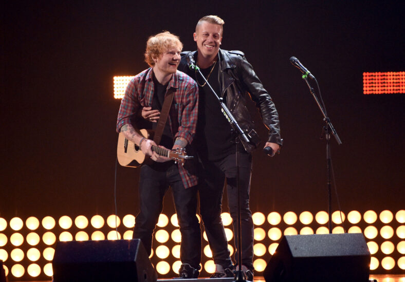 Macklemore and Ed Sheeran stock image from 2024