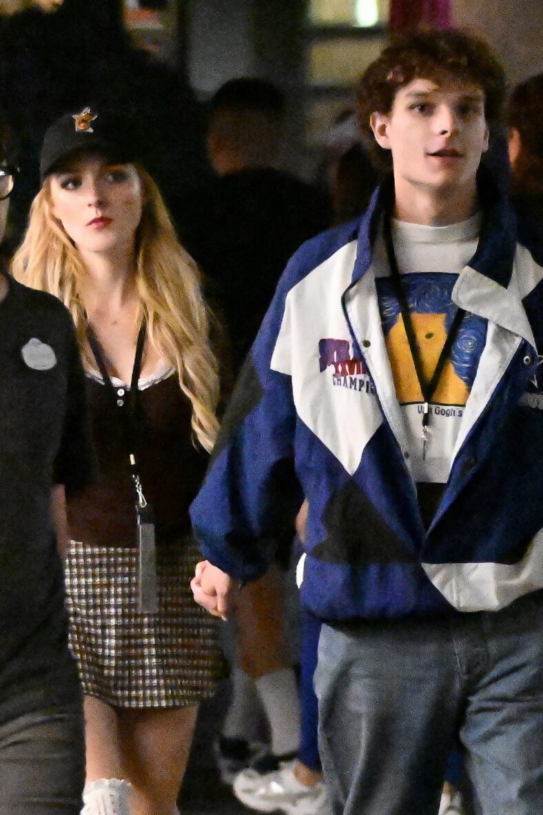 Mason Thames and Mckenna Grace at Universal Studios Horror Nights