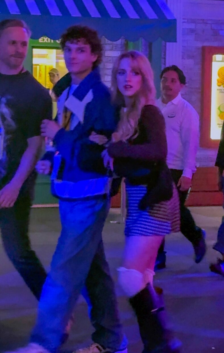 Mason Thames and Mckenna Grace at Universal Studios Horror Nights