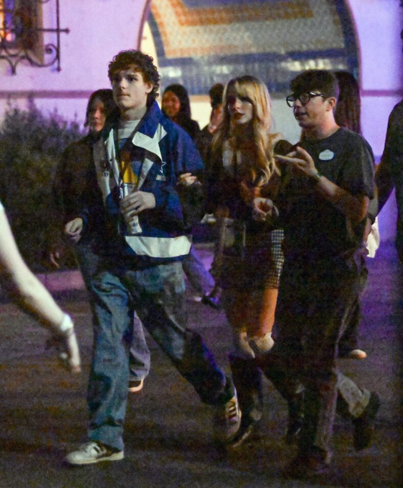 Mason Thames and Mckenna Grace at Universal Studios Horror Nights