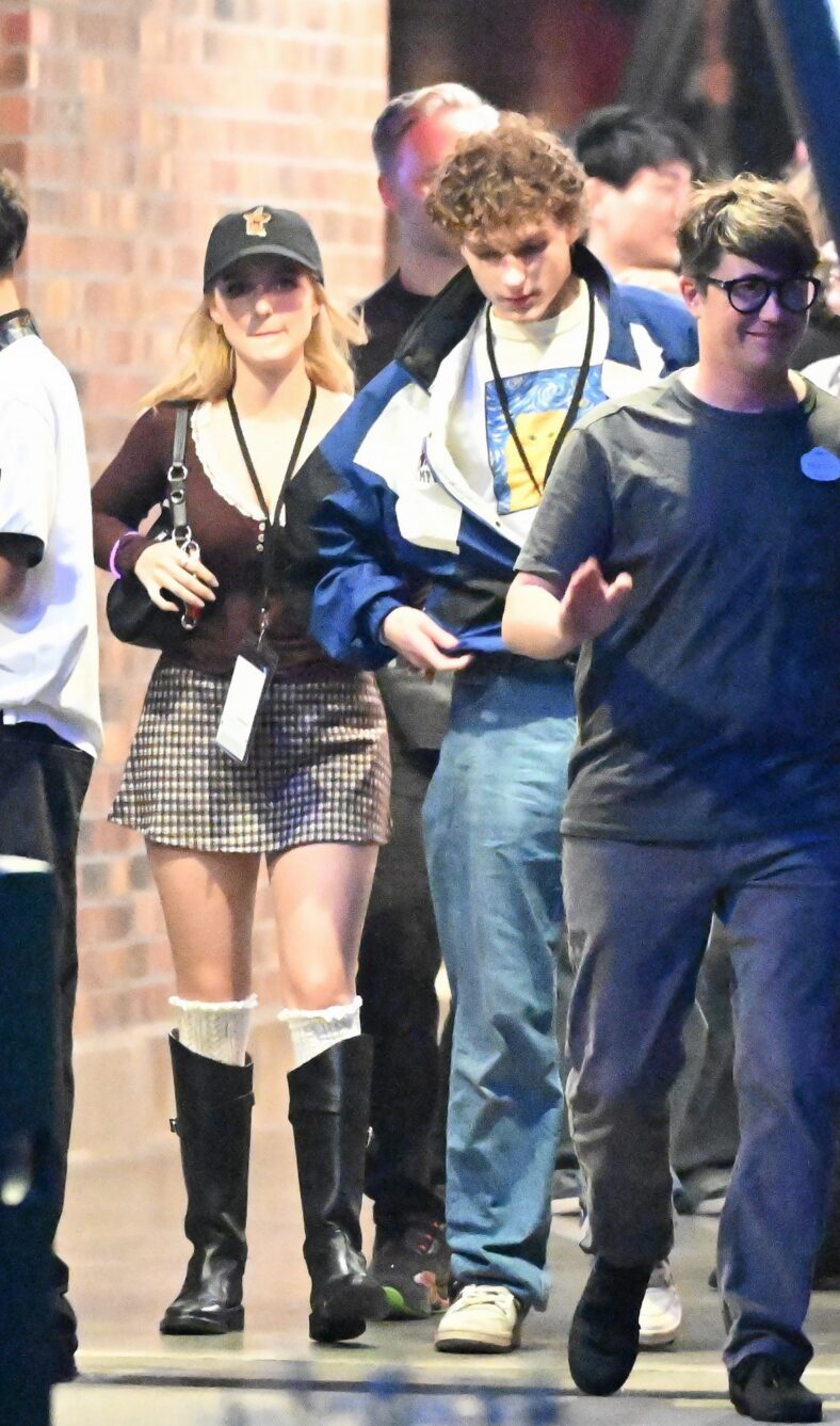 Mason Thames and Mckenna Grace at Universal Studios Horror Nights
