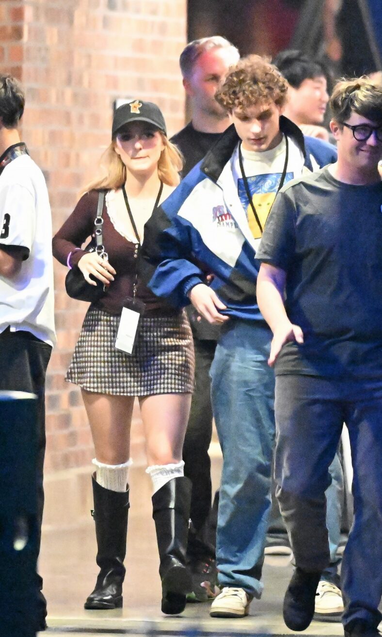 Mason Thames and Mckenna Grace at Universal Studios Horror Nights