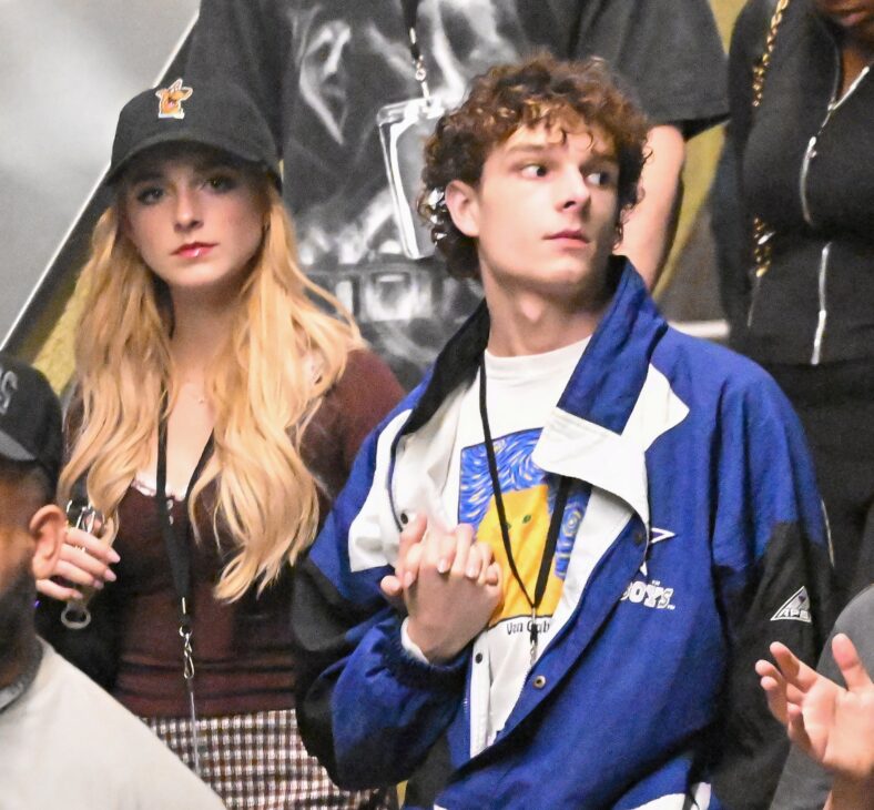 Mason Thames and Mckenna Grace at Universal Studios Horror Nights