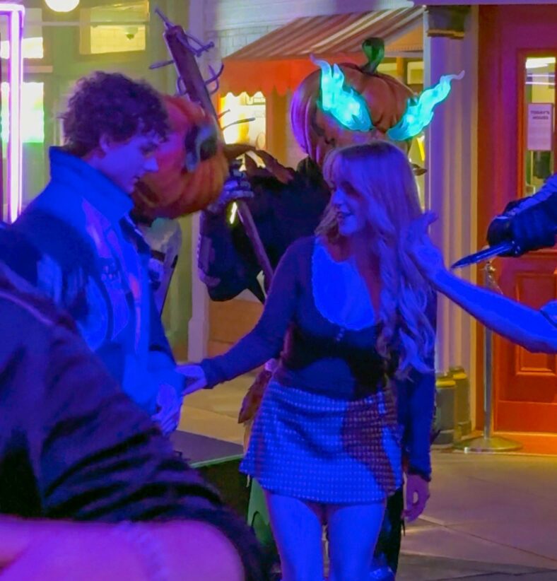 Mason Thames and Mckenna Grace at Universal Studios Horror Nights