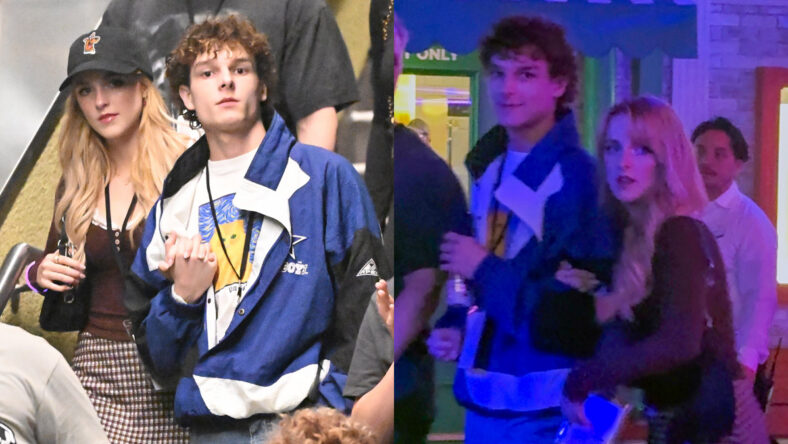 Mason Thames and Mckenna Grace at Universal Studios Horror Nights