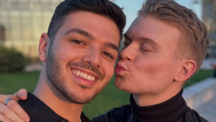 Max Balegde Andrew Spann Kissing