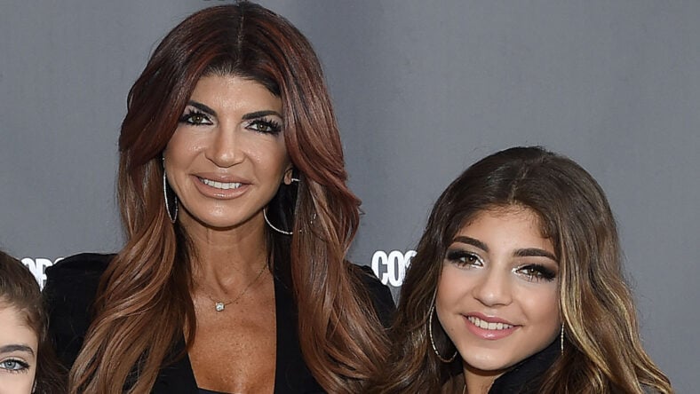 Teresa and Milania Giudice backstage at Cosmopolitan NYFW