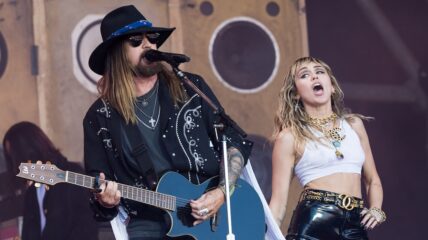 Miley Billy Ray Cyrus performing together