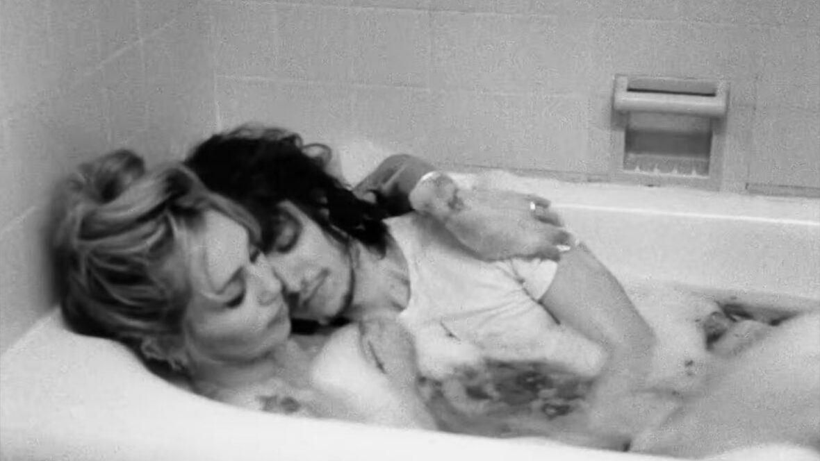 Miley Cyrus and Maxx Morando in music video for Let's Get Married