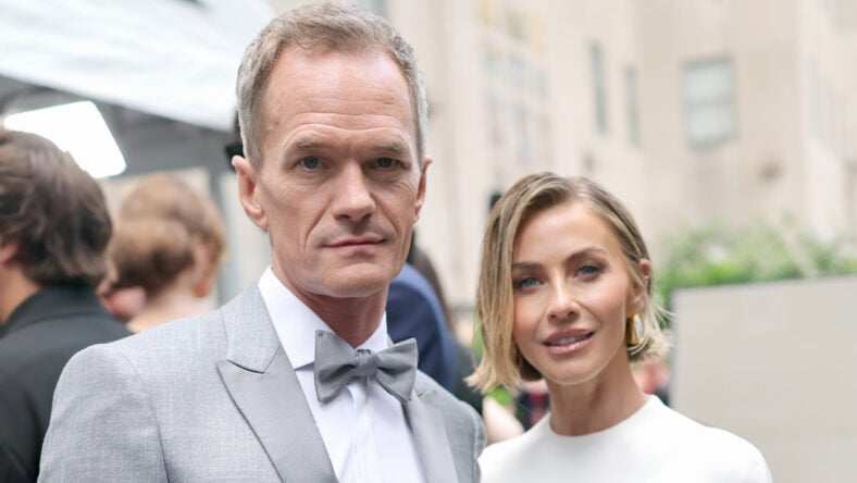 Neil Patrick Harris and Julianne Hough pose together at the 2026 Tony Awards