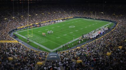 A general view of the inside of the stadium during the third quarter in the game between the New York Jets and the Green Bay Packers during the NFL Preseason 2025 game