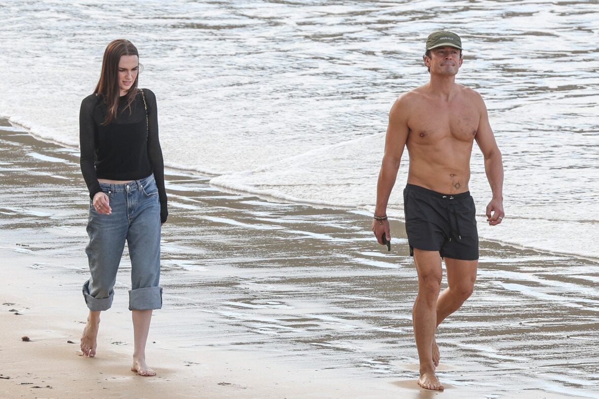Orlando Bloom shirtless in Spain