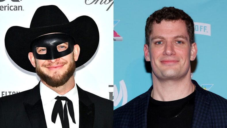 Orville Peck and Carl Nassib stock photo composite