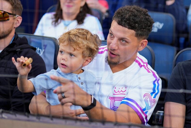 Patrick Mahomes, and Bronze Mahomes stock images from past professional game