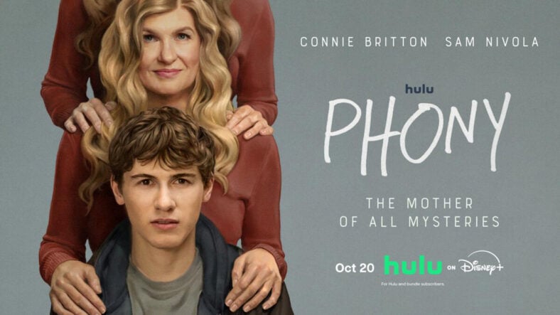 Connie Britton and Sam Nivola featured on key art for new series Phony