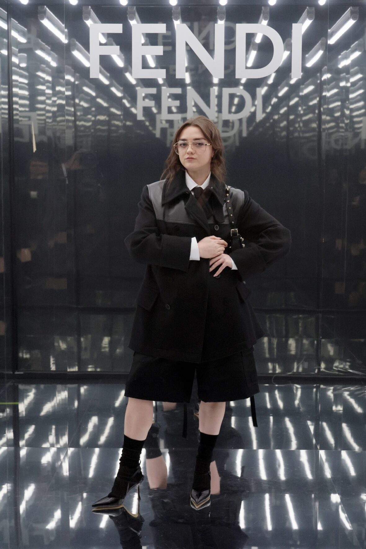 Maisie Williams at Fendi show in Milan