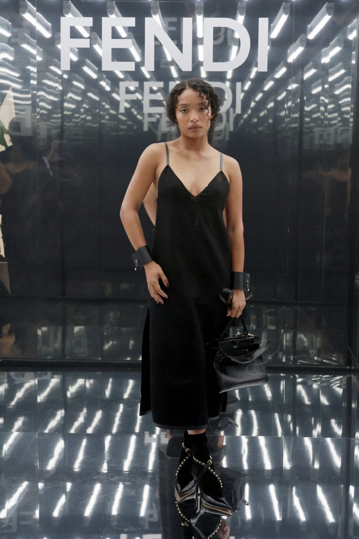 Yara Shahidi at Fendi show in Milan