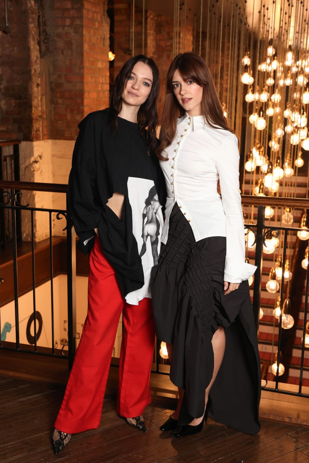 Esme Creed-Miles and Daisy Edgar-Jones at Sense and Sensibility screening