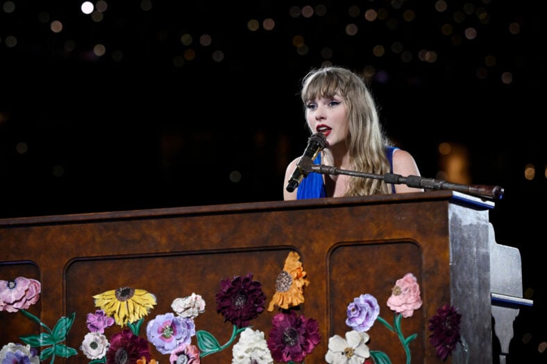 Taylor Swift on stage during the Eras tour