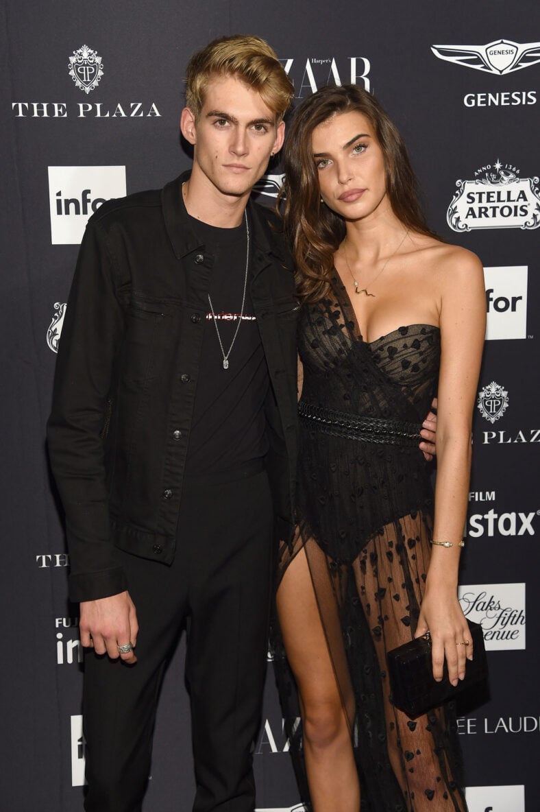 Presley Gerber (on the left) and Charlotte D'alessio at Harper's BAZAAR Celebrates "ICONS By Carine Roitfeld" at the Plaza Hotel on September 7, 2018 in New York City.
