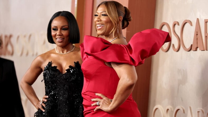 Eboni Nichols and Queen Latifah at the Oscars.