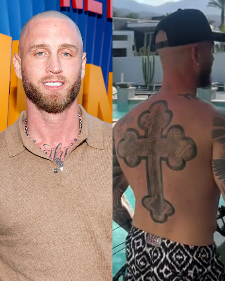 Chet Hanks file photo and of his tattoo