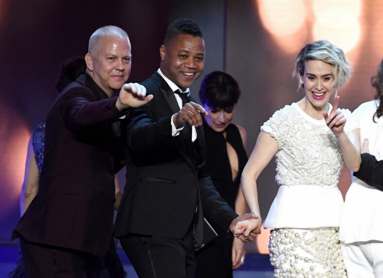 Ryan Murphy with Cuba Gooding Jr and Sarah Paulson
