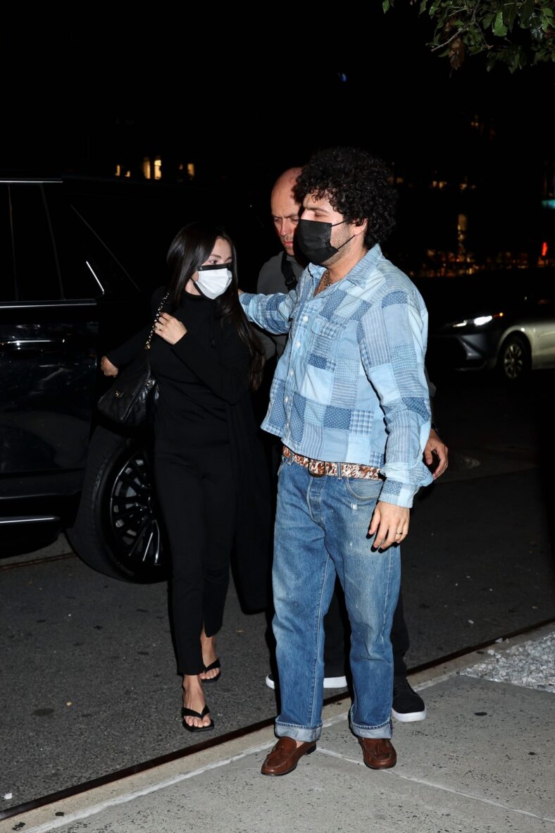 Selena Gomez and Benny Blanco return to their hotel after getting dinner in NYC
