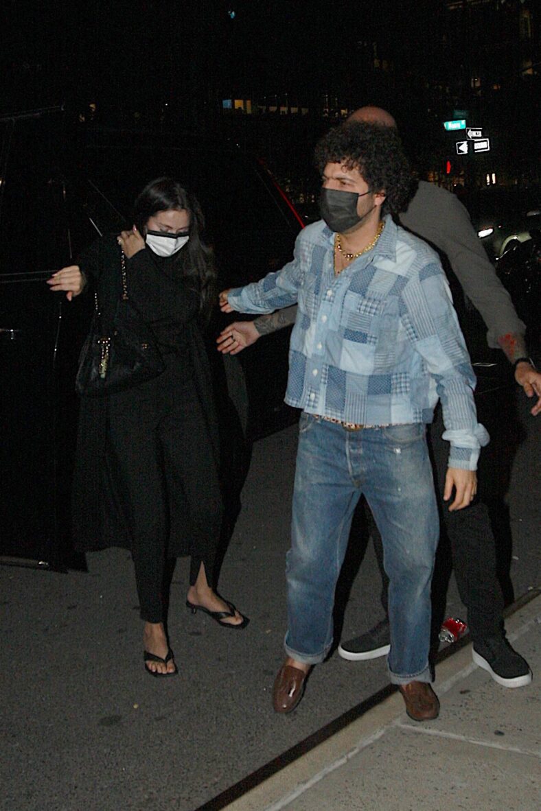 Selena Gomez and Benny Blanco return to their hotel after getting dinner in NYC