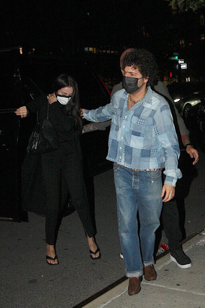 Selena Gomez and Benny Blanco return to their hotel after getting dinner in NYC