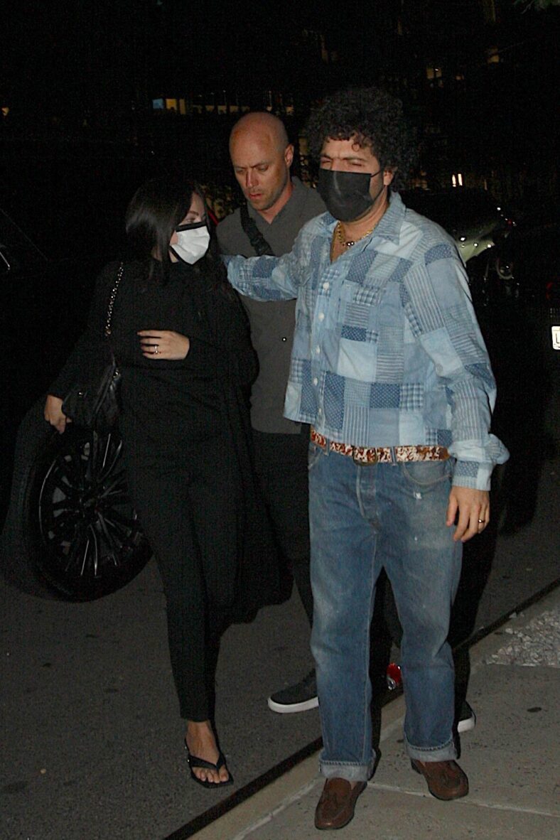 Selena Gomez and Benny Blanco return to their hotel after getting dinner in NYC
