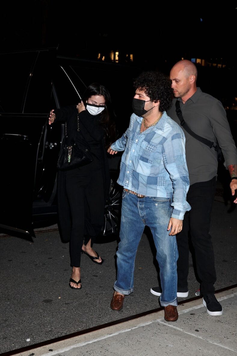 Selena Gomez and Benny Blanco return to their hotel after getting dinner in NYC