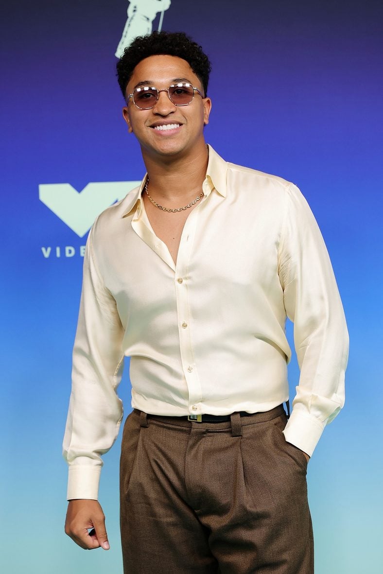 Brandon Armstrong poses on the carpet at the 2026 MTV VMAs