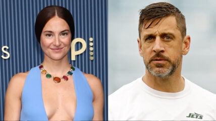 Shailene Woodley Aaron Rodgers composite photo